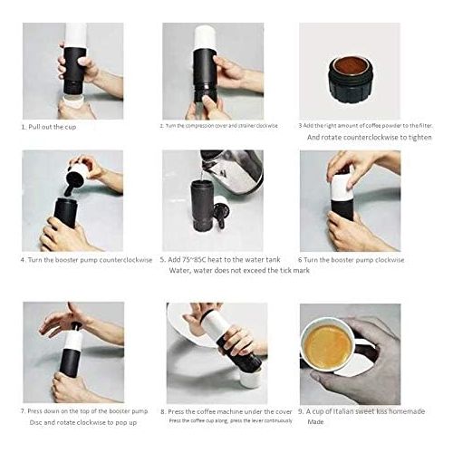  WSSBK Mini Hand Pressure Portable Capsules Coffee Machine Cooking Cup Manual 21 Bar Espresso Maker Extraction Pot
