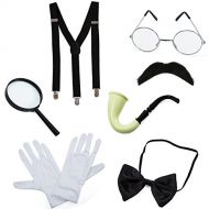 [아마존베스트]Detective Costume - 7 Pc Costume Accessories, Spy Costume, Spy Kit - Secret Agent Costume by Tigerdoe