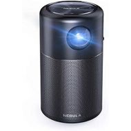 Anker Nebula Capsule, Smart Wi-Fi Mini Projector, Black, 100 ANSI Lumen Portable Projector, 360° Speaker, Movie Projector, 100 Inch Picture, 4-Hour Video Playtime, Neat Projector,