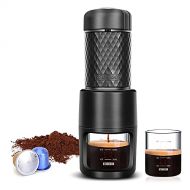 STARESSO Portable Espresso Machine - Manual Espresso with Rich & Thick Crema, Mini Coffee Maker Using Ground Coffee & Espresso Pods, Handy Espresso Maker for Travel Camping Office