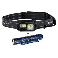 OLIGHT Array 2S 1000 Lumens Hand Wave Control Headlamp Bundle with OLIGHT I5T EOS 300 Lumens Tail Swith Flashlight for Camping and Hiking