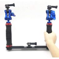 XIAOMINDIAN-HAT XIAOMINDIAN Handheld Handle Hand Grip Stabilizer Rig Underwater Scuba Diving Dive Tray Mount/LED Light for Gopro SJCAM Smartphone Camera Accessories Camera Mount (Color : Kit 1)