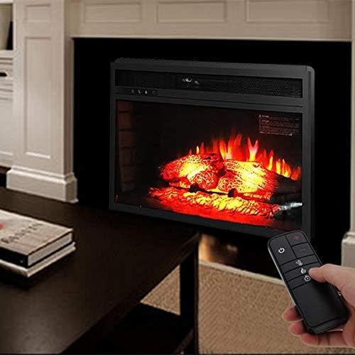  通用 Electric Fireplace Stove Insert with Remote, for TV Stands Mantels for Living Room & More, Black