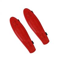 Dazzling Toys Plastic Cruiser Retro Style Skateboard, Polypropylene with PU Wheels (Red)