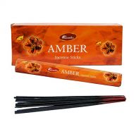 인센스스틱 ARO VATIKA Amber Perfume Incense Sticks 6 Hexa Pack of 20 Sticks Each