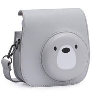 Frankmate Protective Case for Fujifilm Instax Mini 11 Instant Camera - Premium Vegan Leather Bag Cover with Removable Adjustable Strap (Cute Bear)