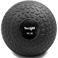 [아마존베스트]yes4all Slam Ball Black Medicine Ball Tyre Surface for Strength Training, Balance Training, Plyometric Training & Muscle