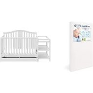 Graco Solano 4-in-1 Convertible Crib with Drawer and Changer (White) - JPMA-Certified Crib and Changer & Premium Foam Crib & Toddler Mattress ? GREENGUARD Gold and CertiPUR-US Cert