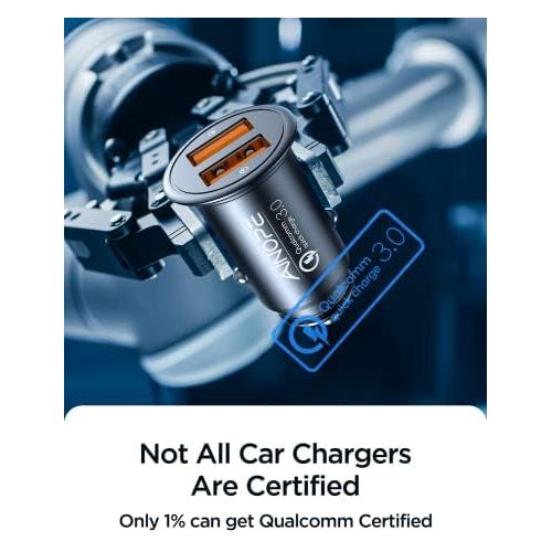  [아마존베스트]AINOPE USB Car Charger, [Dual QC3.0 Port] 36W/6A [All Metal] Fast Car Charger Adapter Mini Cigarette Lighter Usb Charger Quick Charge Compatible with iPhone 11 pro/11/ x/8, Note 9/