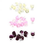 menolana Set of 30pcs Miniature Champagne Cup Wine Glasses Dollhouse Foods Groceries