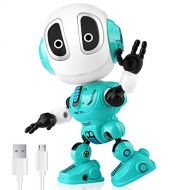 [아마존베스트]Betheaces Rechargeable Talking Robots Toys for Kids - Metal Robot Kit with Sound & Touch Sensitive Led Eyes Flexible Body, Interactive Educational Gift Toys for 3 4 5 6 7 Year Old