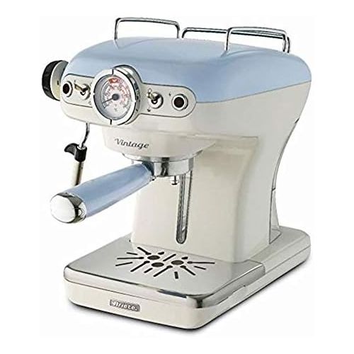 Ariete 00M138915AR0 Siebtrager-Espressomaschine Vintage mit Milchaufschaumduese, 900 W, hellblau