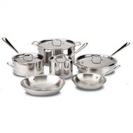 All-Clad D3 Stainless Cookware Set, Pots and Pans, Tri-Ply Stainless Steel, Professional Grade, 10-Piece - 8400000962