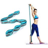 [아마존베스트]DeHub Yoga set, yoga stretch strap with 8 bows, washable, easy to wear and highly elastic gymnastics strap, ideal for hot yoga, physical therapy, greater flexibility.