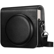 Fintie Protective Case for Fujifilm Instax Square SQ1 Instant Camera - Premium Vegan Leather Bag Cover with Removable Adjustable Strap, Vintage Black
