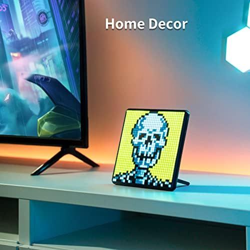  [아마존베스트]Divoom Pixoo-Max Multipurpose Digital Photo Frame, 32 x 32 Programmable Pixel Art LED Display for Room Gaming Decoration, Window Shield (Black)