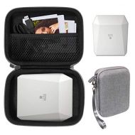 Protective Case for Fujifilm Instax SP-3 Mobile Printer by WGear, Mesh Pocket for Cable and Printing Paper (Tweed Gray)