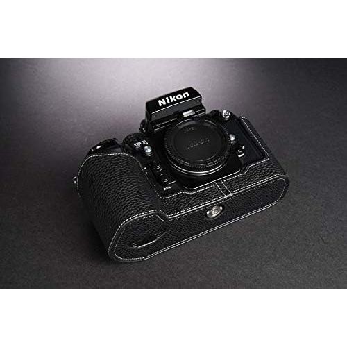  TP Original Handmade Genuine Real Leather Half Camera Case Bag Cover for Nikon F4 Black Color