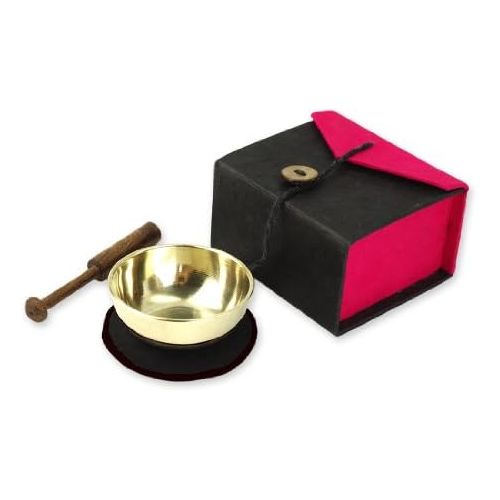  [아마존베스트]Klangschalen-Center mini Singing Bowl Gift Set in Box pink -5079-
