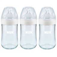 NUK Simply Nautral Glass Baby Bottle, Clear, 8oz 3pk