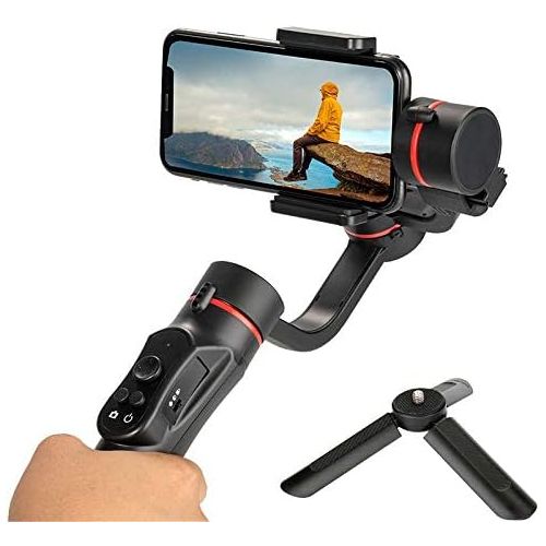  WSSBK 3 Axis Handheld Gimbal USB Charging Video Record Universal Adjustable Direction Smartphone Stabilizer with Stand