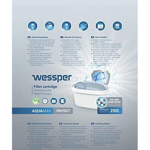  Wessper Water Filter Cartridges for Hard Water Compatible with Brita Maxtra+ Filter, Maxtra Plus, Pack of 12