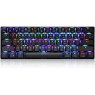 [아마존베스트]Docooler MOTOSPEED CK61 RGB Mechanical Gaming Keyboard OUTMU Blue Switches the Keyboard 61 Keys Anti-Ghosting with Backlight for Gaming Black