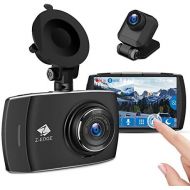 Z Edge Dual Dashcam Car Camera Ultra HD 1440P with Rear Camera Full HD 1080P Touch Screen 4.0 Inch Loop Recording WDR, G sensor, Motion Detection, Parking Surveillance, Incl. 32GB