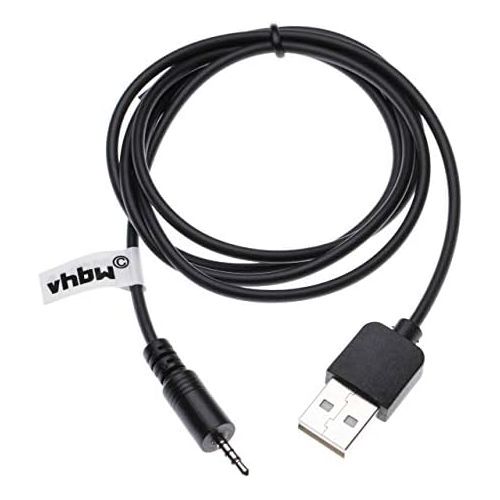  [아마존베스트]vhbw USB Jack Charging Cable for JBL Synchros E50BT, E50, E40BT, E40, J56, J56BT Headphones - USB to AUX Jack Plug - Revised Version