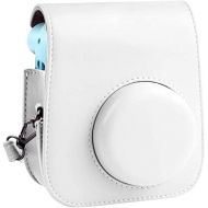 SAIKA Protective & Portable Case Compatible with Fujifilm Instax Mini 11 Instant Camera with Accessories Pocket and Adjustable Strap. (Ice White)