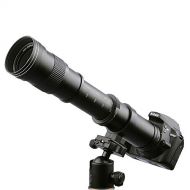 Lightdow 420-800mm f/8.3 Manual Zoom Telephoto Lens + T-Mount for Nikon D5500 D3300 D3200 D5300 D3400 D7200 D750 D3500 D7500 D500 D600 D700 D800 D810 D850 D3100 D5100 D5200 D7000 D