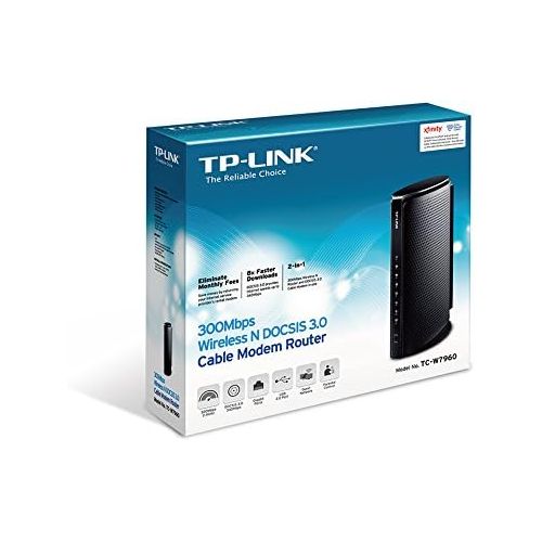  [아마존베스트]TP-Link TC-W7960 DOCSIS3.0 300Mbps Wireless WiFi Cable Modem Router for Comcast XFINITY, Time Warner Cable, Cox Communications, Charter, Spectrum