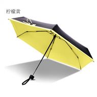ZZSIccc Parasol Solid Color Sunscreen Super Light Six Bone Five Fold Umbrella E