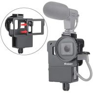 [아마존베스트]SHOOT Protective Case Aluminium Alloy Vlogging Film Frame Mount with Microphone Cold Shoe Adapter for GoPro Hero 7/6/5 Action Camera Accessories