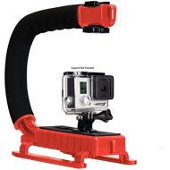 Opteka X-Grip Professional Action Stabilizing Handle Specifically Made for GoPro HD Hero6, Hero5, Hero4, Hero3, Hero and Session with Accessory Shoe for Flash, Mic, or Video Light