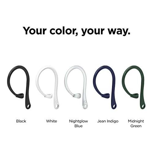  [아마존베스트]elago EarHooks Compatible with AirPods Pro & Compatible with AirPods 2.1 Ear Holder  Improved, Perfect Replacement Ear Hook Ear Hooks [US Patent Pending] (Jean Indigo)