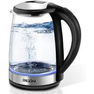 [아마존베스트]Dezin Electric Kettle, Glass Electric Tea Kettle, Auto Shut-Off 304 Stainless Steel Hot Water Kettle Warmer Cordless 1.8L with Fast Boil, Boil Dry Protection Tech for Coffee, Tea