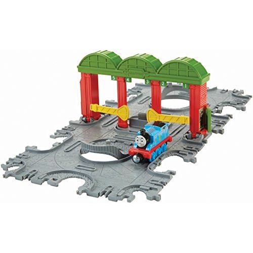  Fisher-Price Thomas & Friends Take-n-Play, Knapford Tile Tracks with Thomas Engine