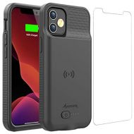 [아마존베스트]Alpatronix Battery Case for iPhone 12 Mini, 4000mAh Slim Portable Protective Extended Charger Cover with Wireless Charging Compatible with iPhone 12 Mini (5.4 inch) - BX12mini(Matte Black)