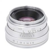 Akozon 25mm F1.8 Large Aperture Multilayer Film Coating Mirrorless Camera Lens FX Mount Fit for Fu-ji-Film XT3 XT100 with Storage Bag(Silver)