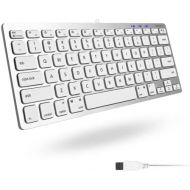 [아마존베스트]Macally USB Mini Keyboard for Mac and Windows PC - 78 Scissor Switch Keys with 13 Shortcut Keys - Compact & Small Keyboard That Saves Spaces and Looks Great - Plug and Play Mac Key