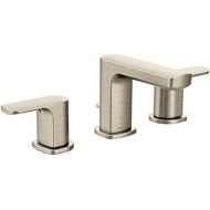 Moen T6920BN Rizon Two-Handle Widespread Bathroom Faucet without valve, Brushed Nickel