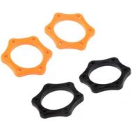 [아마존베스트]Perfk 4 Pieces Microphone Protection Silicone Cover For Microphone End Black + Orange