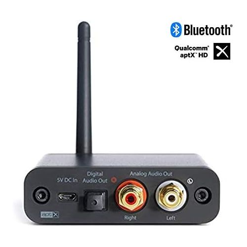  Audioengine B1 Bluetooth Music Receiver with 5.0 aptX HD, Extended Range and High Fidelity 24 bit DAC, Optical and RCA outputs