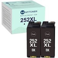 MYTONER Remanufactured Ink Cartridge Replacement for Epson 252 XL 252XL 252 for Epson Workforce WF-7710 WF-7620 WF-7720 WF-3640 WF-3630 WF-3620 WF-7610 Printer (Large-Black, 2 Pack