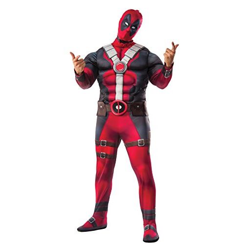 마블시리즈 할로윈 용품Marvel Rubies Mens Deadpool Plus Deluxe Muscle Chest Costume and Mask