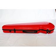 Vio Music Full Size Hightech Carbon-Like Combo Violin Case 4/4-Red, New Design