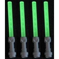 Lego Lightsaber Lot of 4: Glow-in-the-Dark Lightsabers with Hilts