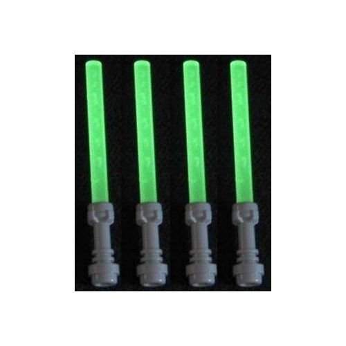  Lego Lightsaber Lot of 4: Glow-in-the-Dark Lightsabers with Hilts