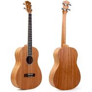 [아마존베스트]Kmise Baritone Ukulele 30 Inch Ukelele Uke 4 String Guitar With Ukele Picks Strap Tuner G-C-E-A String (Mahogany Body)